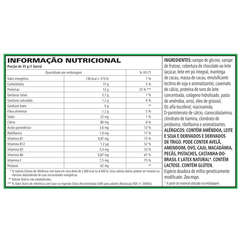 Barras de Proteína Vanilla Almond 7 Barras por Caixa - 245g - Imagem 4