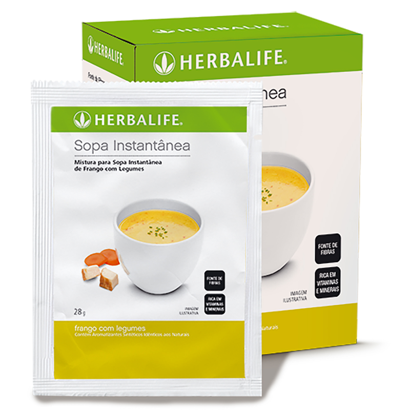 Sopa Instantânea Frango com Legumes 7 Sachês por Caixa - 196g (28g Cada)